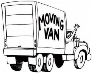 Moving van: the movers are here