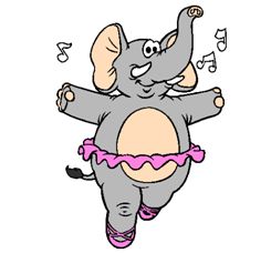 Elephant dancing ballet (like a girl)
