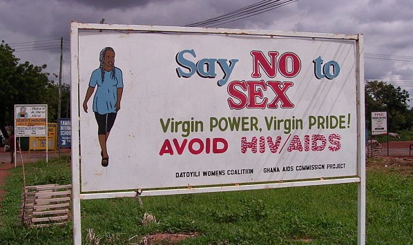 Say no to teen sex sign in Ghana