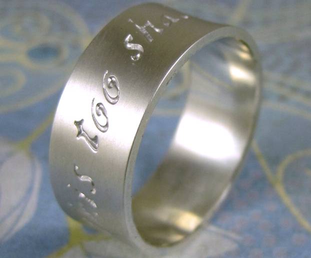 Ring with engraving This Too Shall Pass