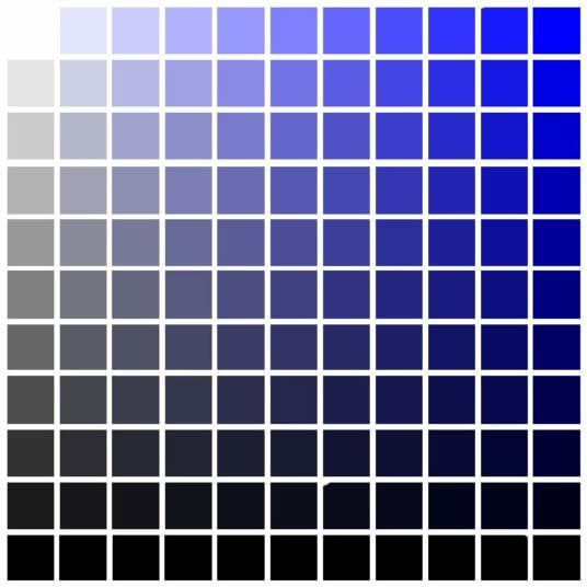 Blue Color Chart