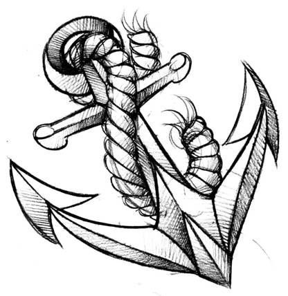 Drawing of an anchor