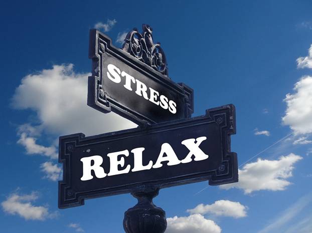 Stress and Relax street signs