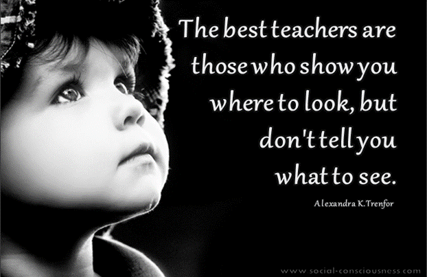 The best teachers are those who show you where to look, but don't tell you what to see - Alexander K. Trenfor