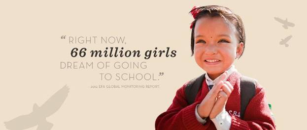 Right now, 66 million girls dream of going to school