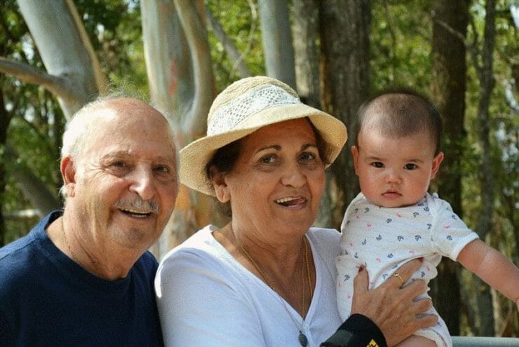 My parents and their great-granddaughter