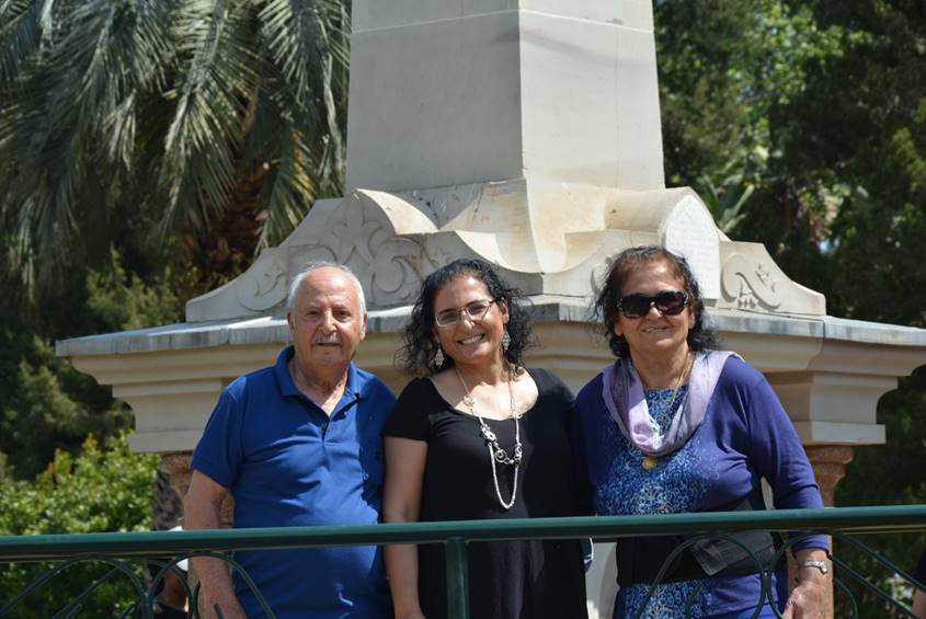 Ronit Baras with her parents