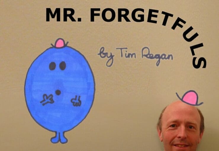 Mr. Forgetfuls and author Tim Regan