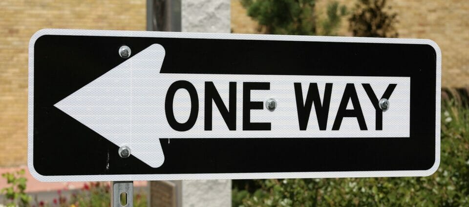 One Way sign