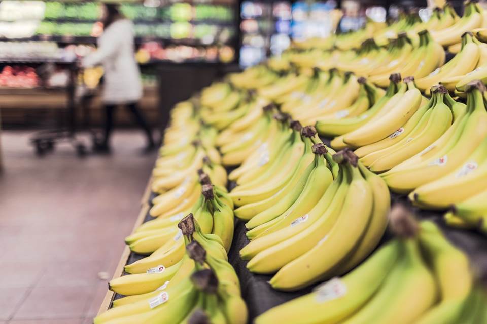 Bananas at the supermarket