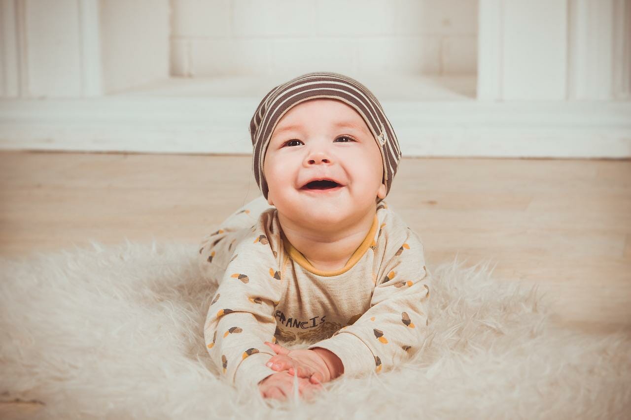 Cute baby smiling